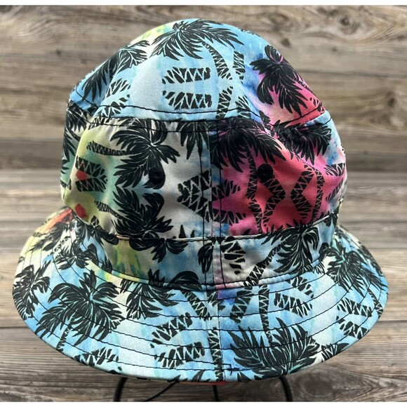 Original CHUCK Bucket Hat One Size Hawaiian Print Palm Trees Beach Resort Vacay - Picture 4 of 7